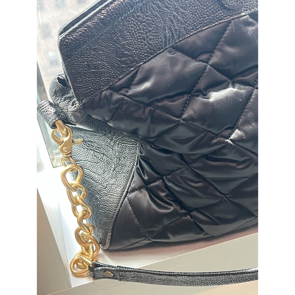 Brahmin Black Quilted Leather Briefcase - Picture 7 of 15